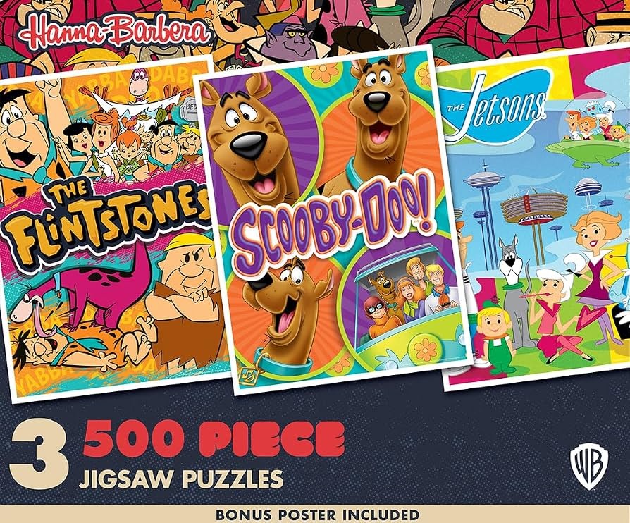 HANNA BARBERA 500 PC PUZZLE 3 PK
