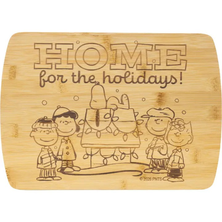 PEANUTS CHRISTMAS WOOD CUTTING BOARD