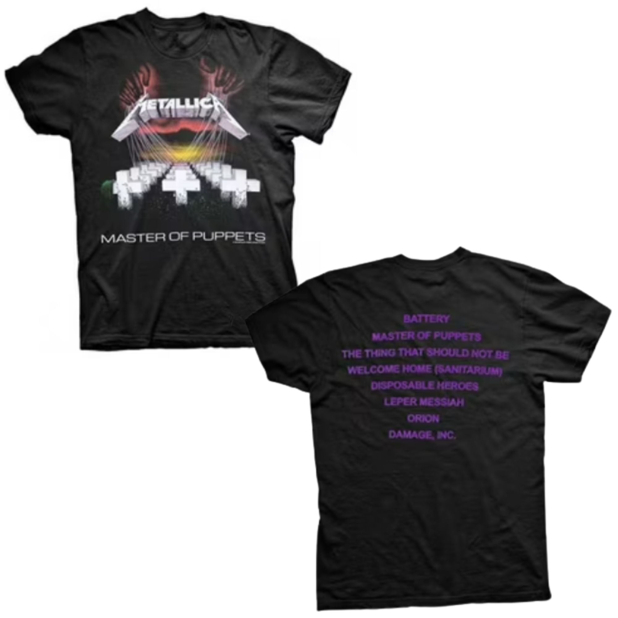 Metallica: Master of Puppets Tracklist Retro Shirt