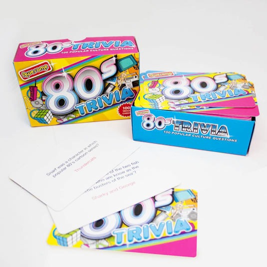 AWESOME 80S TRIVIA CARDS
