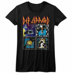 Def Leppard Album Covers Retro Juniors Shirt