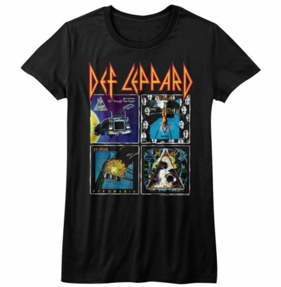 Def Leppard Album Covers Retro Juniors Shirt