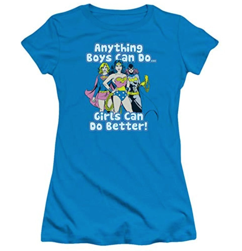 DC Comics: Girls Do Better Retro Juniors Shirt