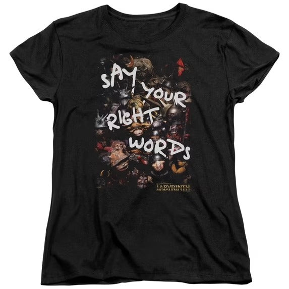 Labyrinth: Say Your Right Words Retro Juniors Shirt