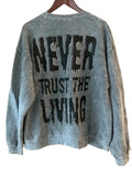 BEETLEJUICE-“Ghost W/The Most”Soft Black Gray Sweatshirt-UniqueFinish-Mens