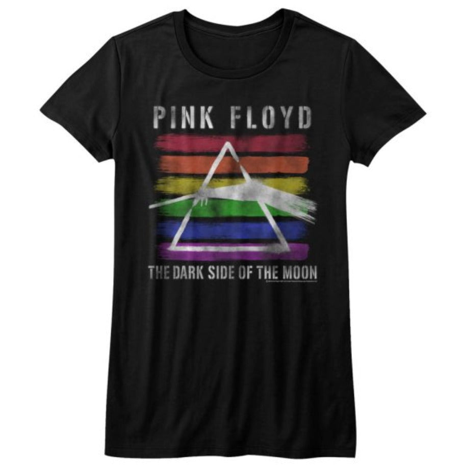 Pink Floyd: Dark Side of the Moon Rainbow Retro Juniors Shirt