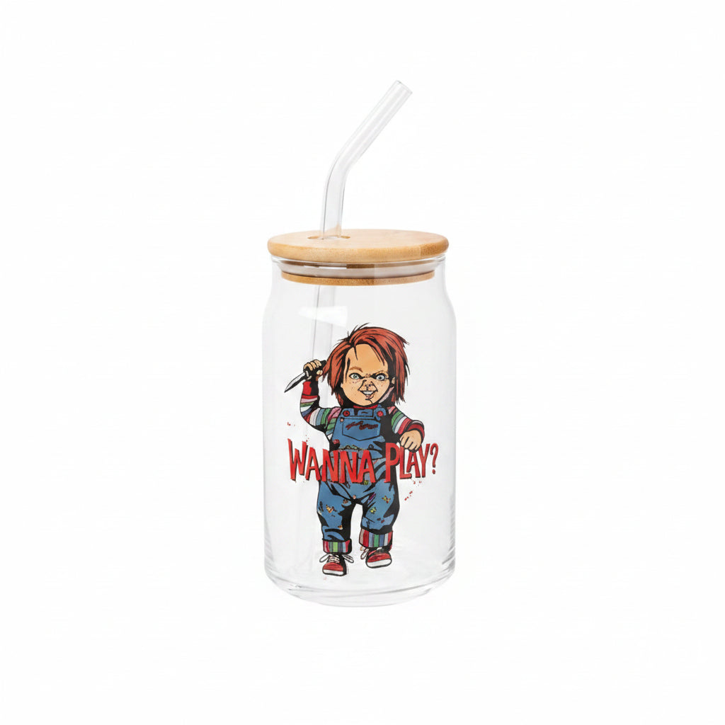 CHUCKY 16 OZ GLASS TUMBLER