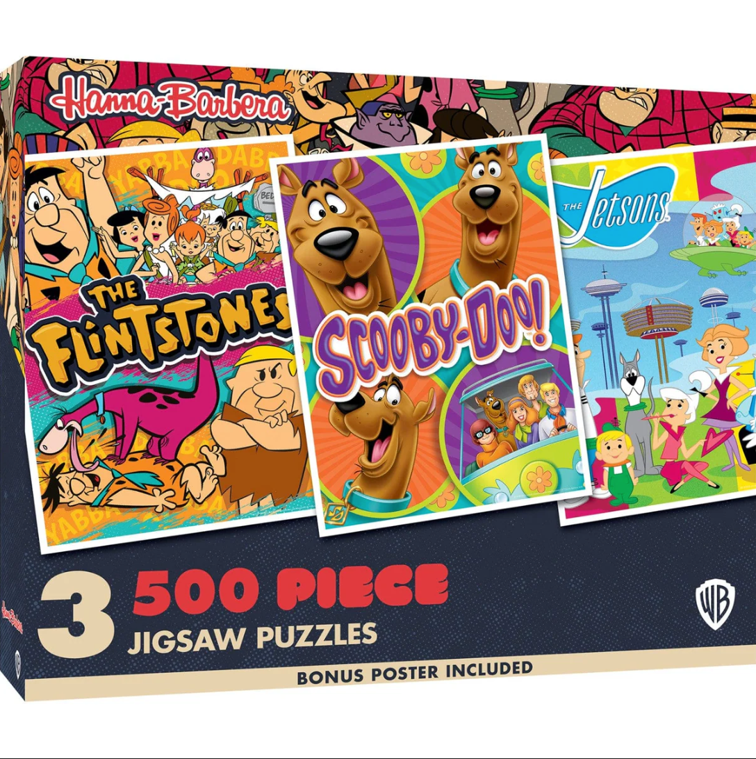 HANNA BARBERA 500 PC PUZZLE 3 PK