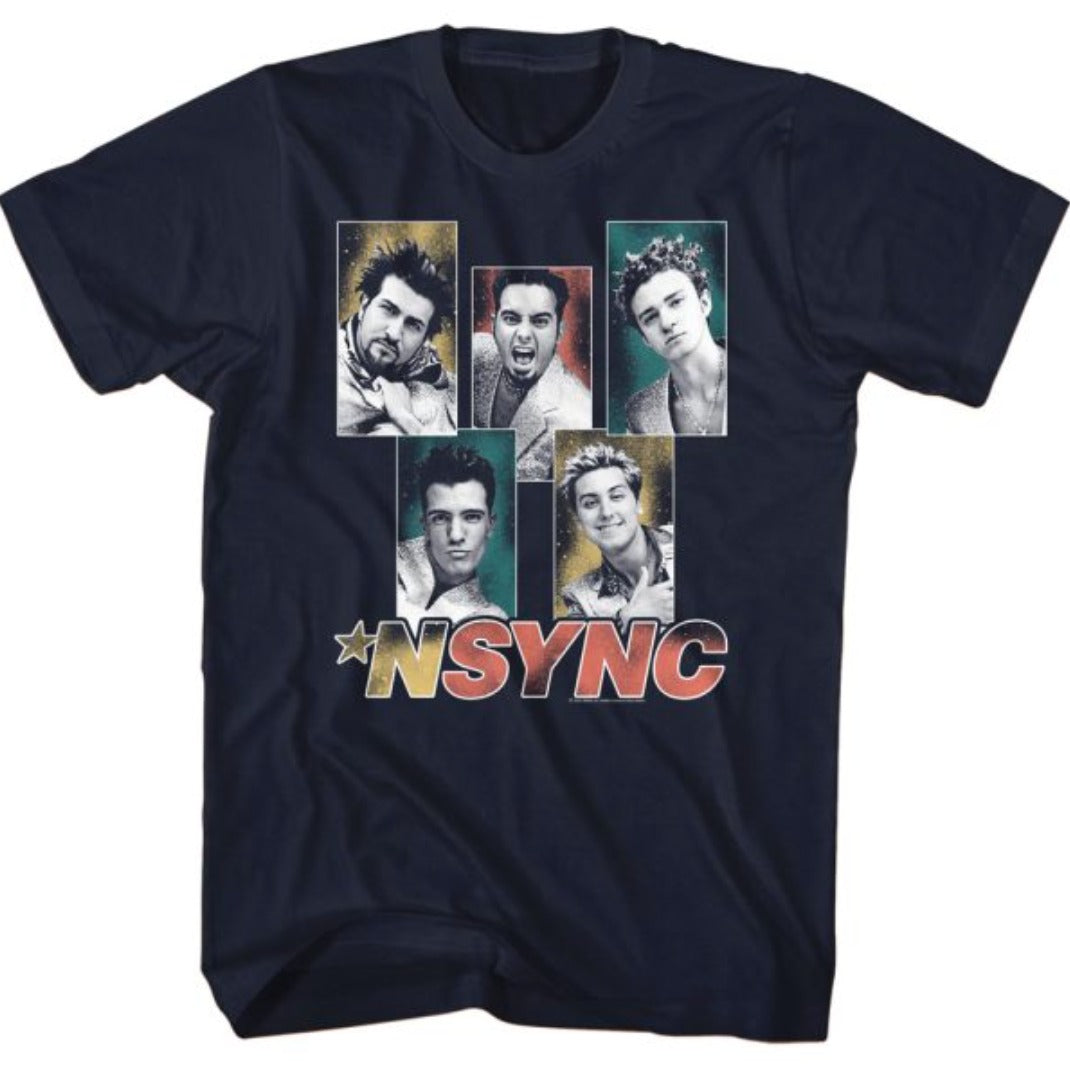 NSYNC: Band Members Sparkly Retro Shirt