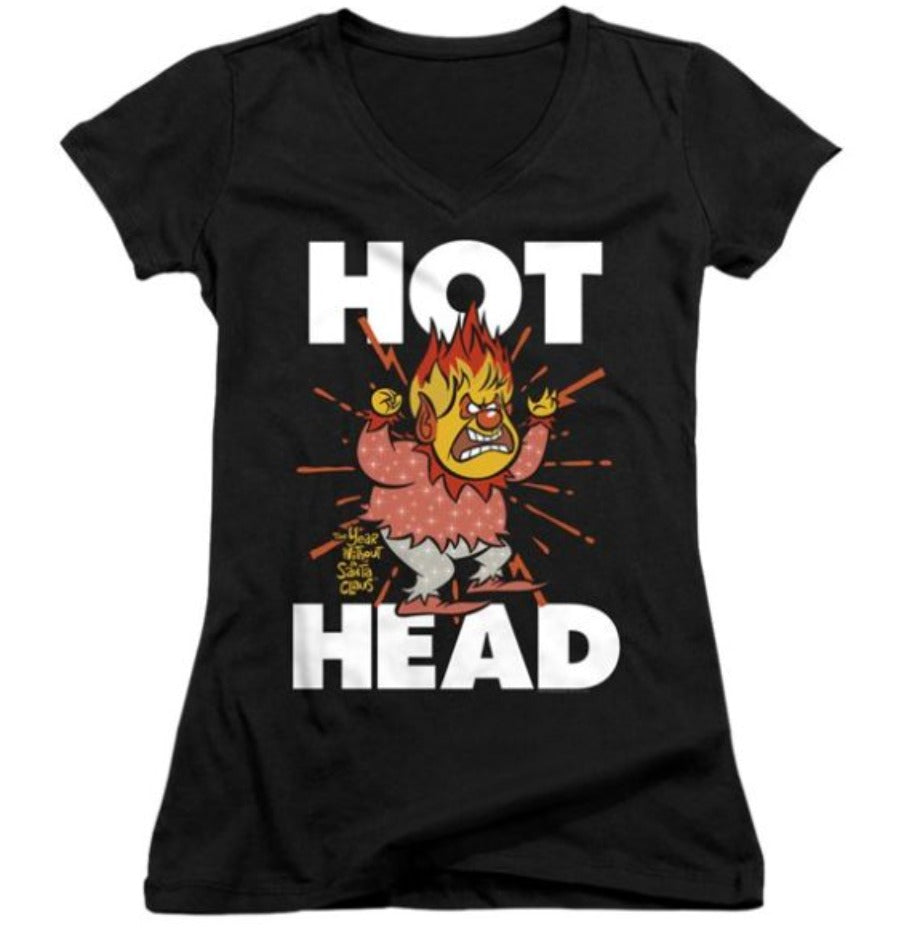 Year Without a Santa Claus: Heat Miser Hot Head Retro Juniors Shirt