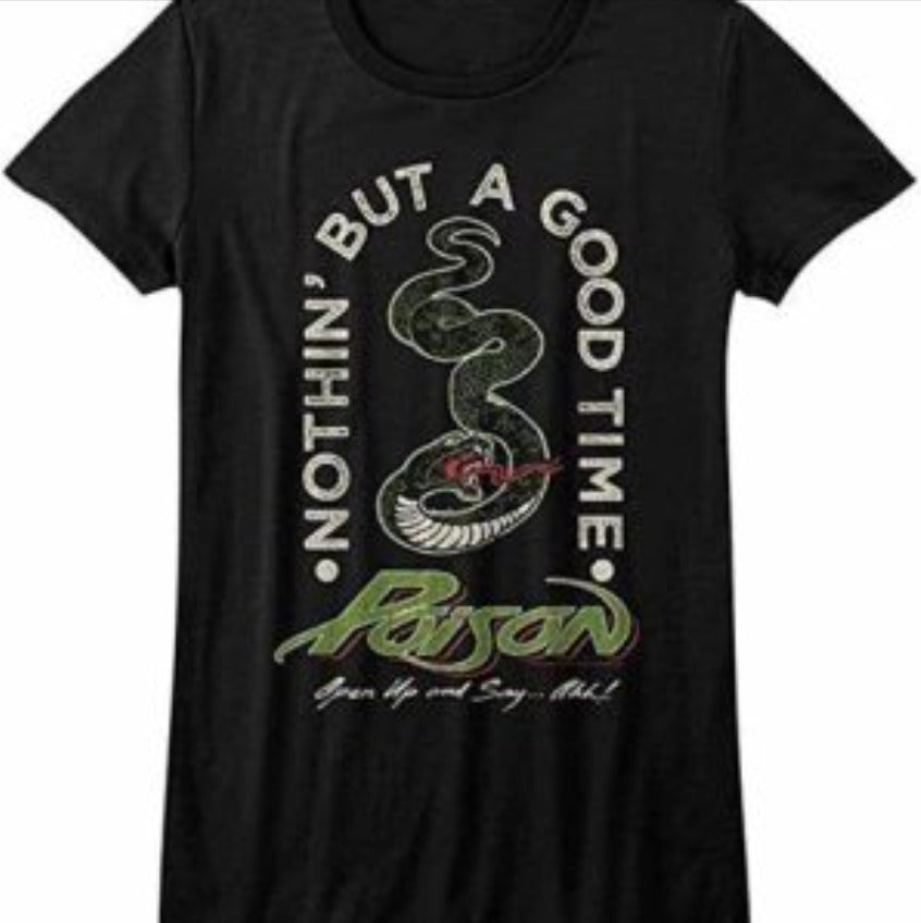 Poison: Nothin But a Good Time Retro Juniors Shirt