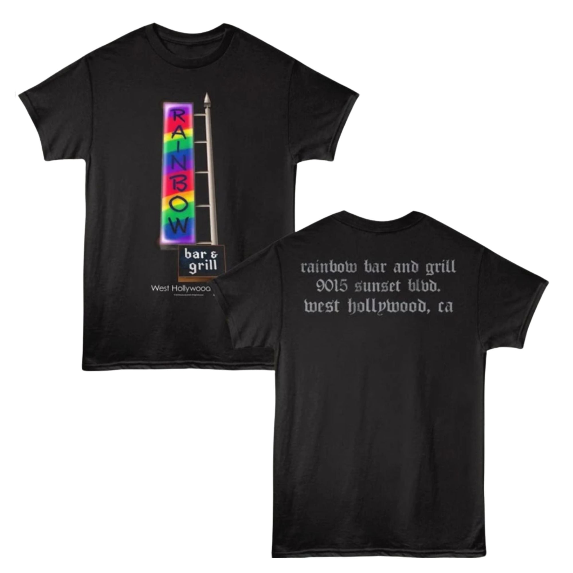 Rainbow Bar & Grill, Front and Back Retro Shirt