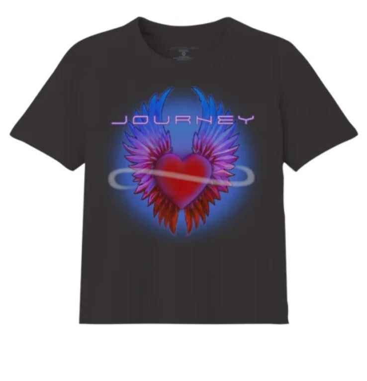 Journey: Heart Crop Fit Retro Juniors Shirt