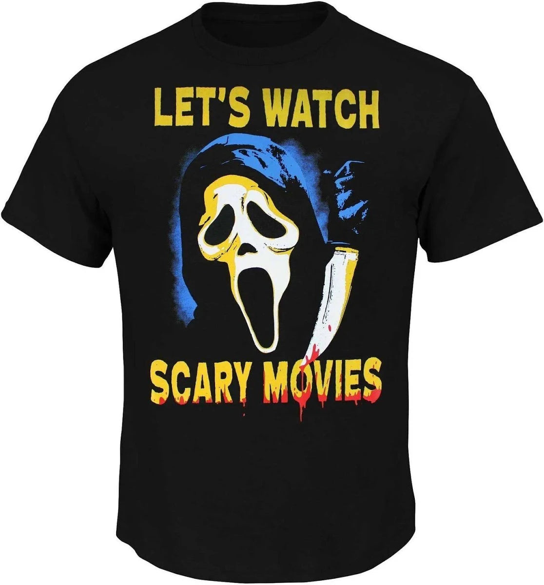 Scream: Ghostface, Let's Watch Scary Movies Retro Shirt