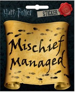 Harry Potter Mischief Managed Sticker
