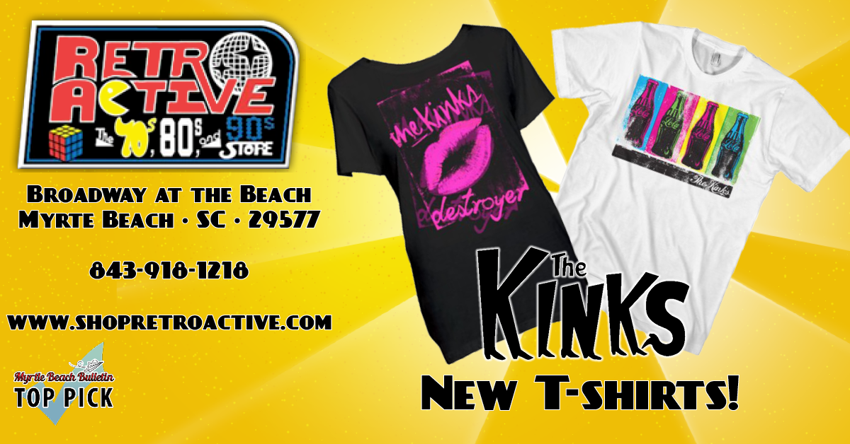 Retro Active The Kinks t shirts