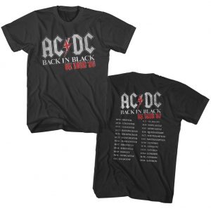 ACDC In Black UK Tour t shirt