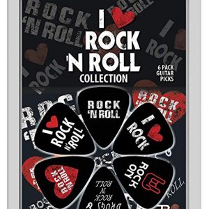 I Heart Rock 6pk Guitar Picks