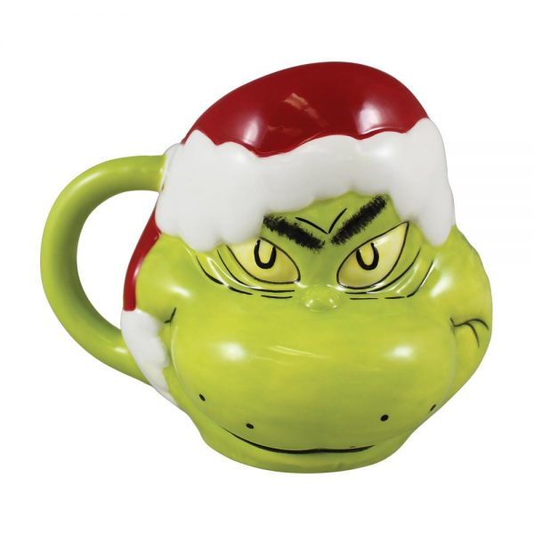 The Grinch Santa Hat Molded Mug