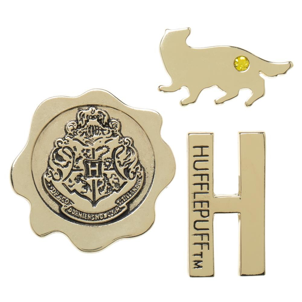Harry Potter 3pc Hufflepuff Lapel Pin Set Shop Retro Active