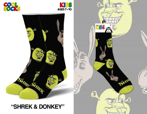 Shrek and Donkey Youth Socks