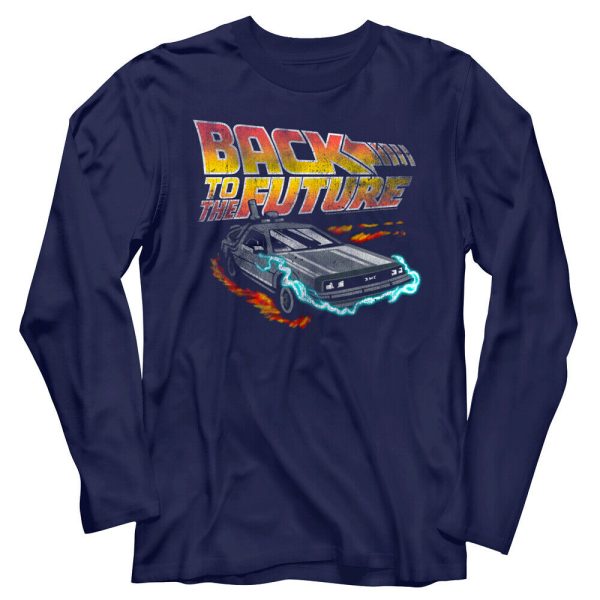Back-to-The-Future-Delorean-Time-Machine-Mens-Long-Sleeve-T-Shirt