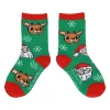 Rudolph Youth Green Socks