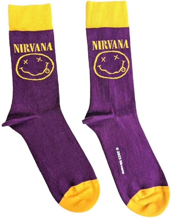 Nirvana Purple and Yellow Socks